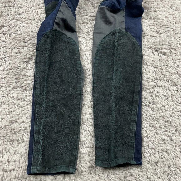 Rag & Bone Riding Jodhpurs Jeans Womens Sz 25 (27x29) Midnight Wash Lamb Leather - Picture 3 of 15